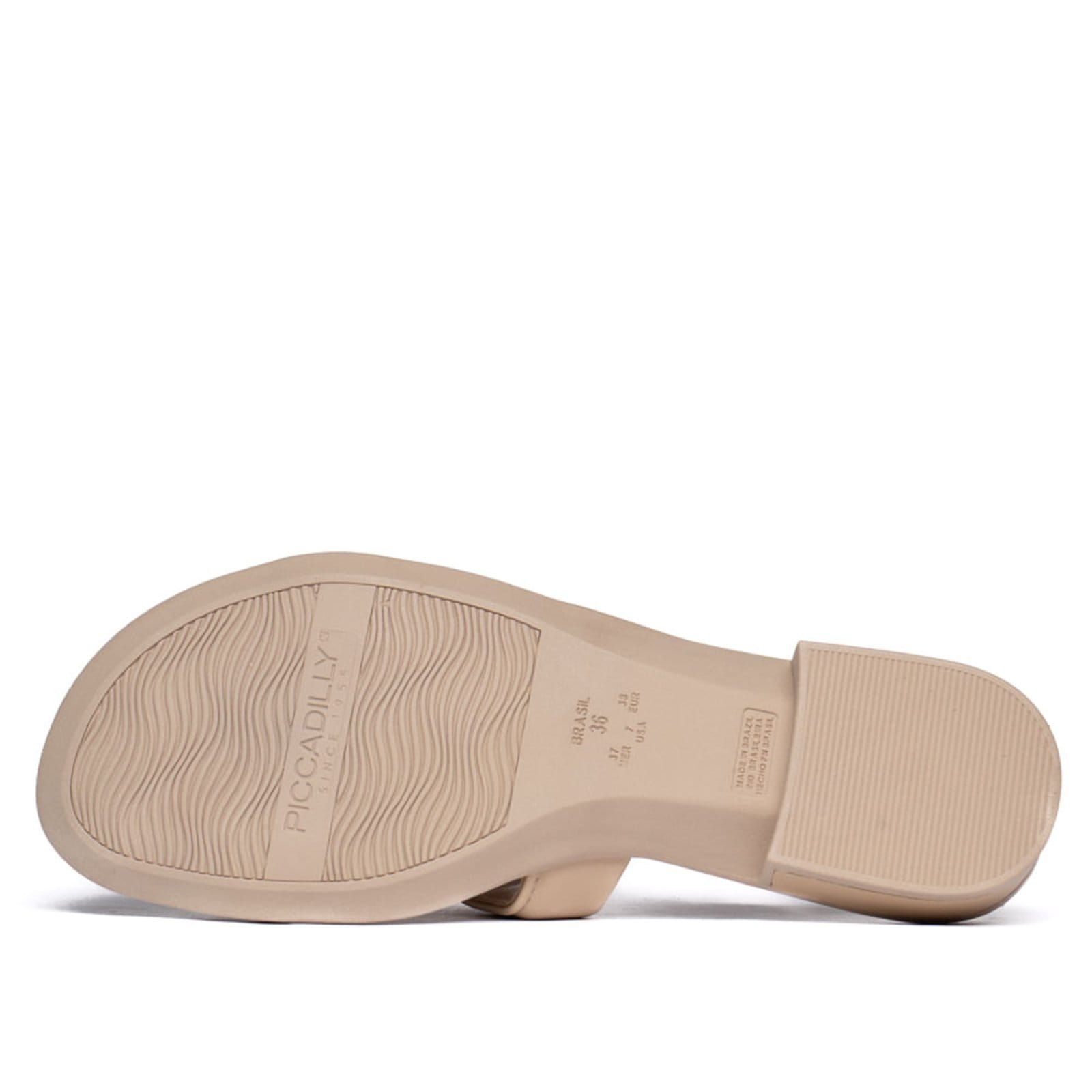 Vista 2 Tamanco Feminino Piccadilly Salto Baixo Napa Piccadilly bege