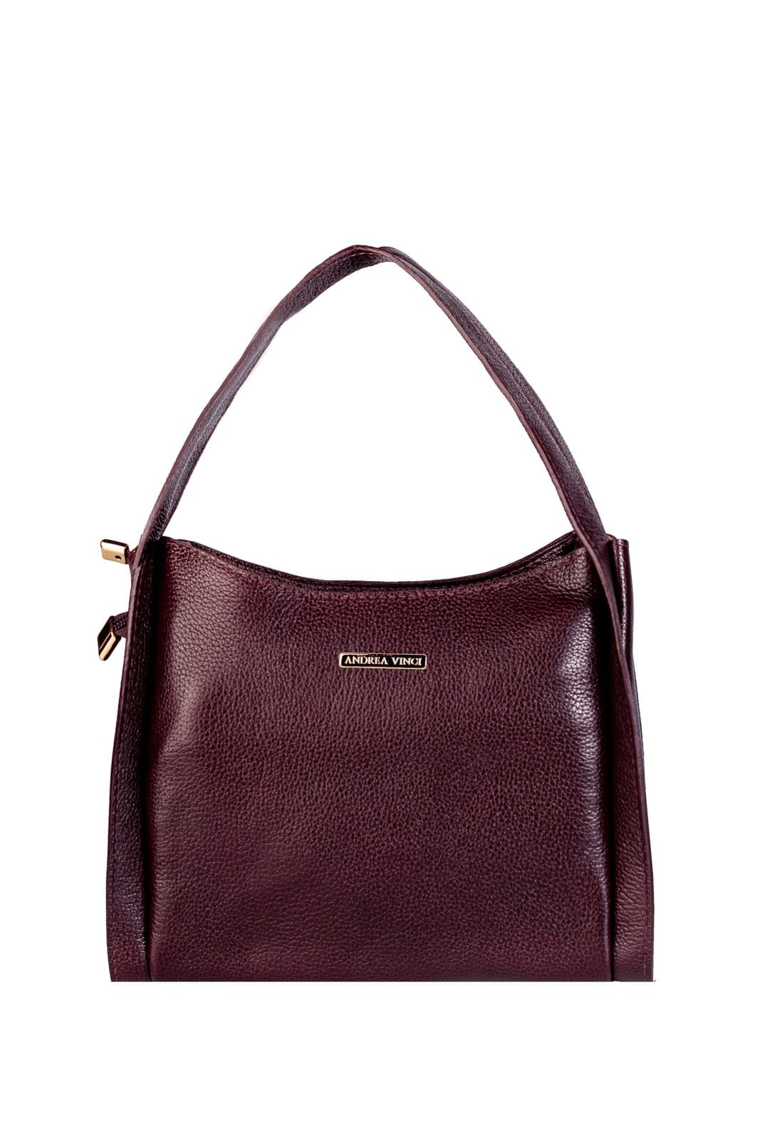 Bolsa Andrea Vinci De Mão Em Couro Liso Helena - Marsala