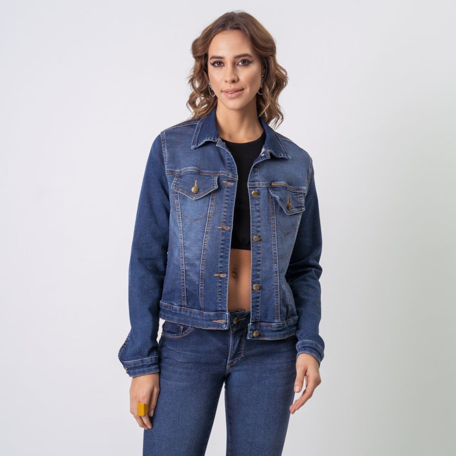 Jaqueta Jeans Confort Leny Azul