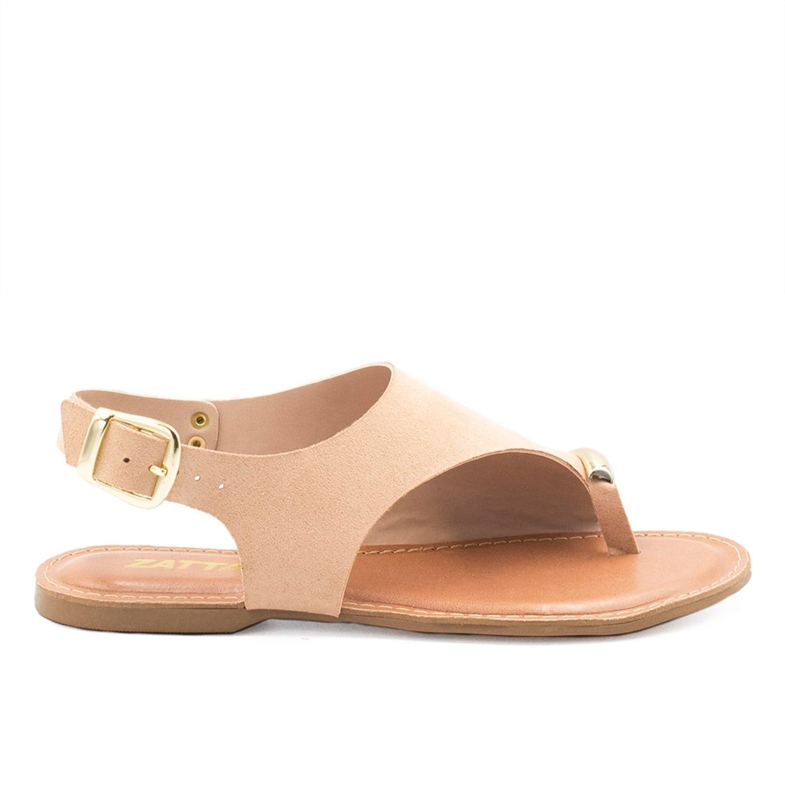 Sandália Rasteira Zatta Detalhe Dedo Bárbara