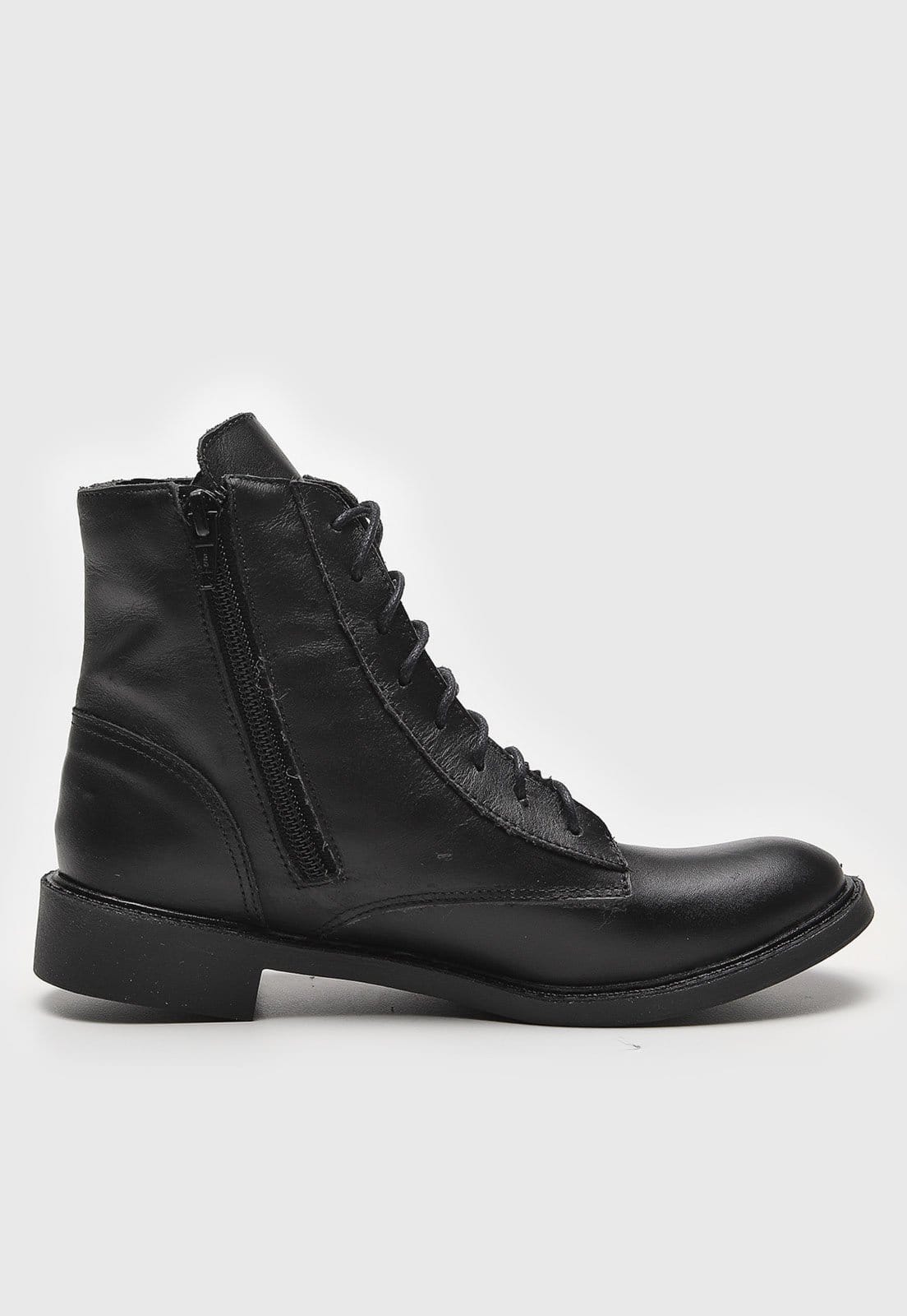 Vista 2 Bota Feminina Santa Lolla Coturno Preta Santa Lolla preto