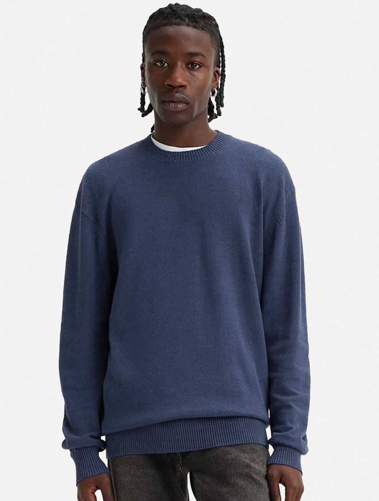 Suéter Levis Masculino Crewneck Red Tab Azul Marinho
