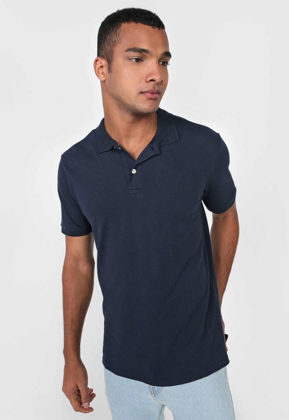 Vista principal Camisa Polo GAP Reta Lisa Azul-Marinho GAP azul marinho