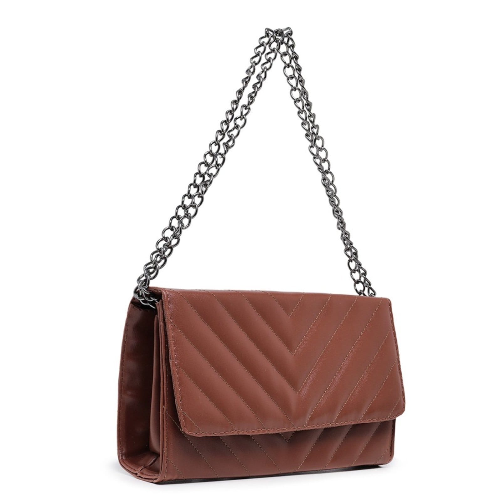 Vista 2 Bolsa Clutch Carteira Carmelo Shoes Transversal Matelassê CARMELO SHOES marrom