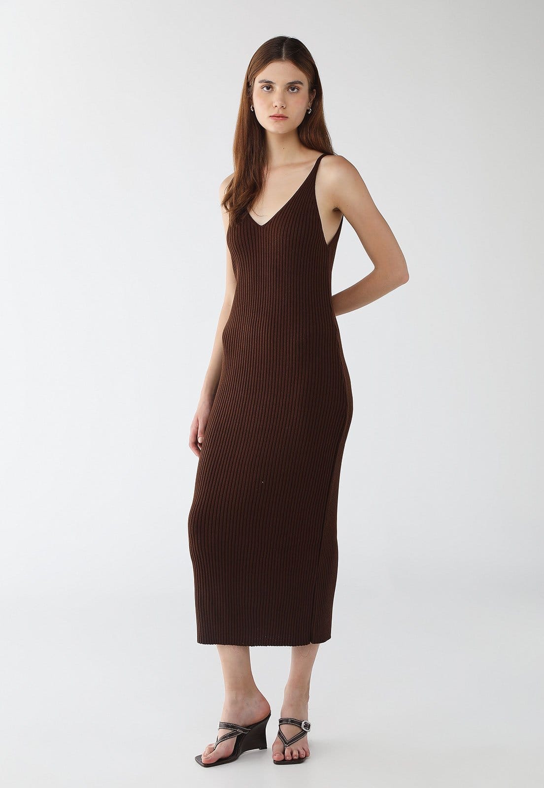 Vestido Feminino My Favorite Tricot Super Midi Alças