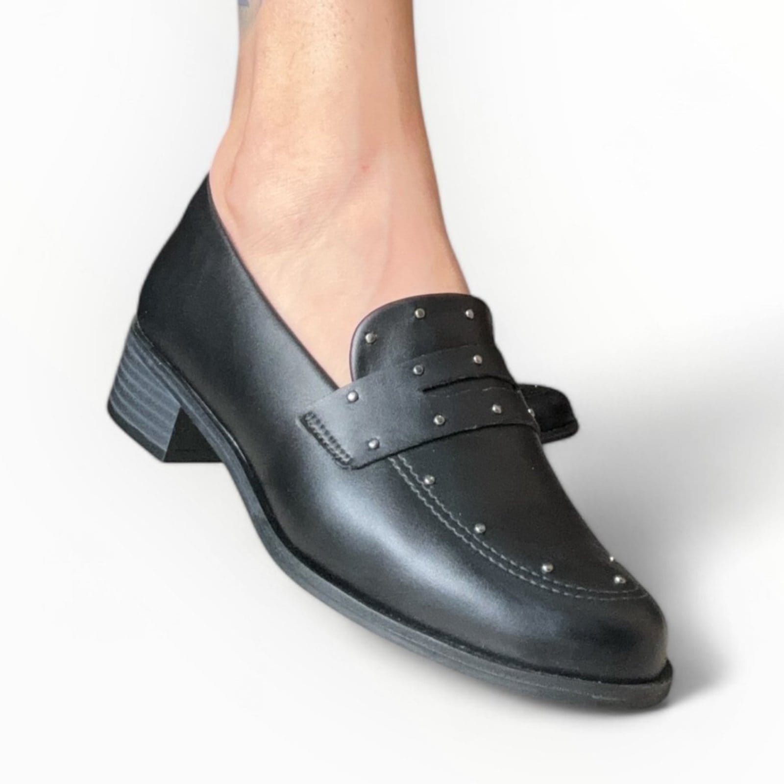 Vista 2 Mocassim Feminino Salto Bloco Ramarim 2416202-7 RAMARIM preto