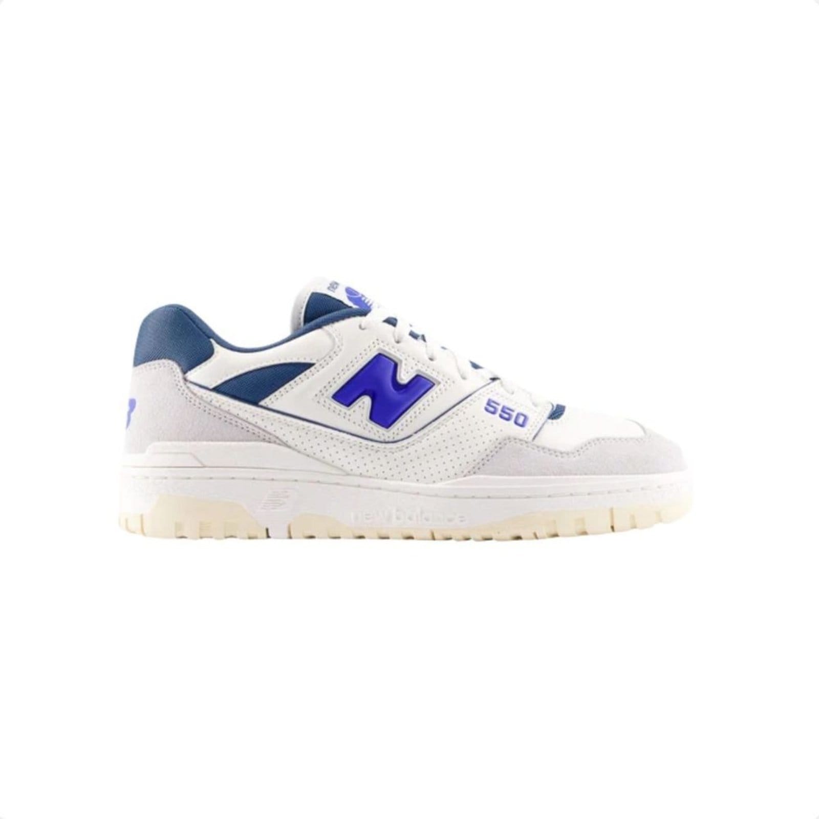 Tênis Casual Masculino New Balance 550 Branco E Azul