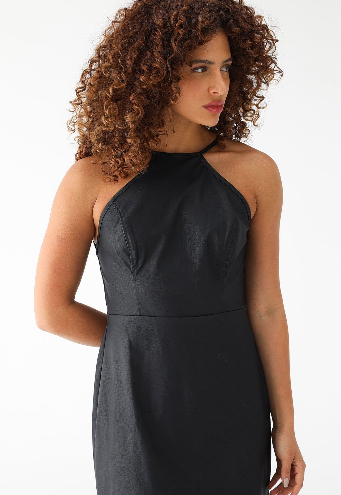 Vista 2 Vestido Colcci Curto Resinado Colcci preto