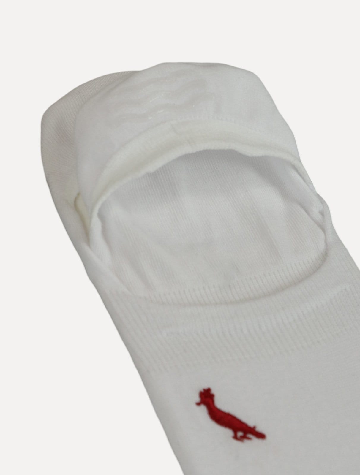 Meia Reserva Masculina Invisível Pica-Pau Bordado Branca - 2