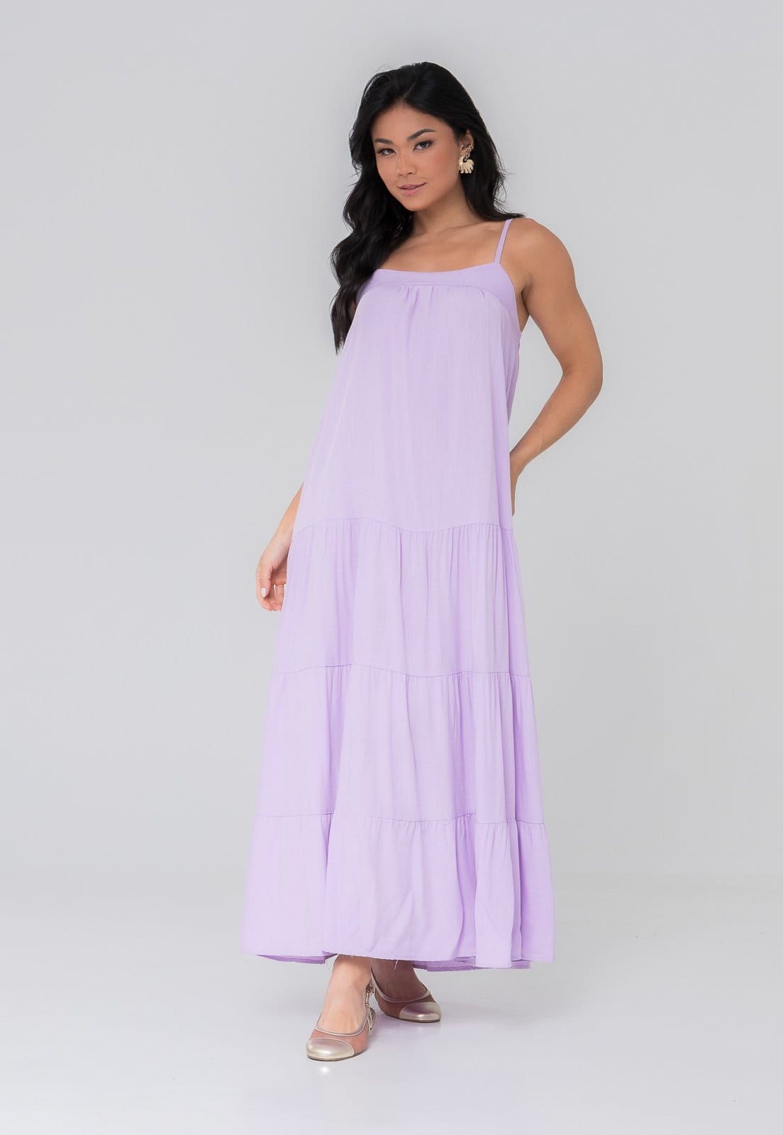 Vestido Aura Samanta Alças Liso