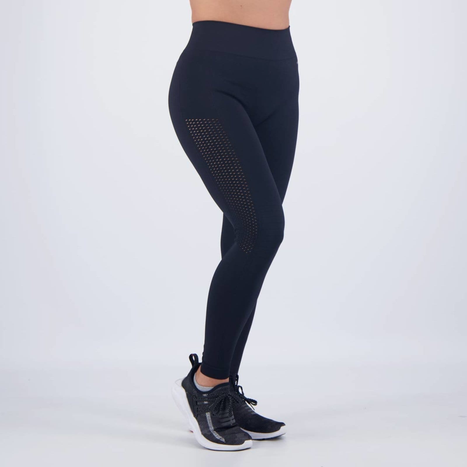 Vista 2 Calça Legging Selene Sem Costura Feminina Preta SELENE preto