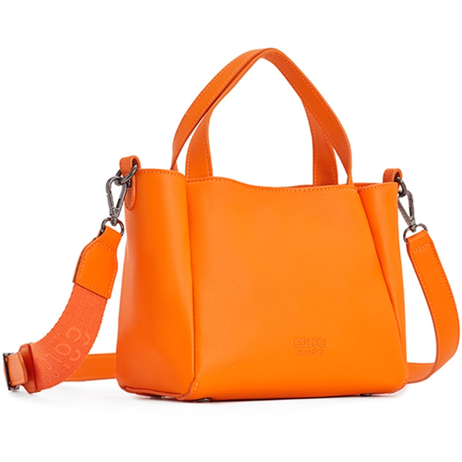 Vista 2 Bolsa Bucket Colcci Logo Stripe IN23 Feminino Colcci laranja