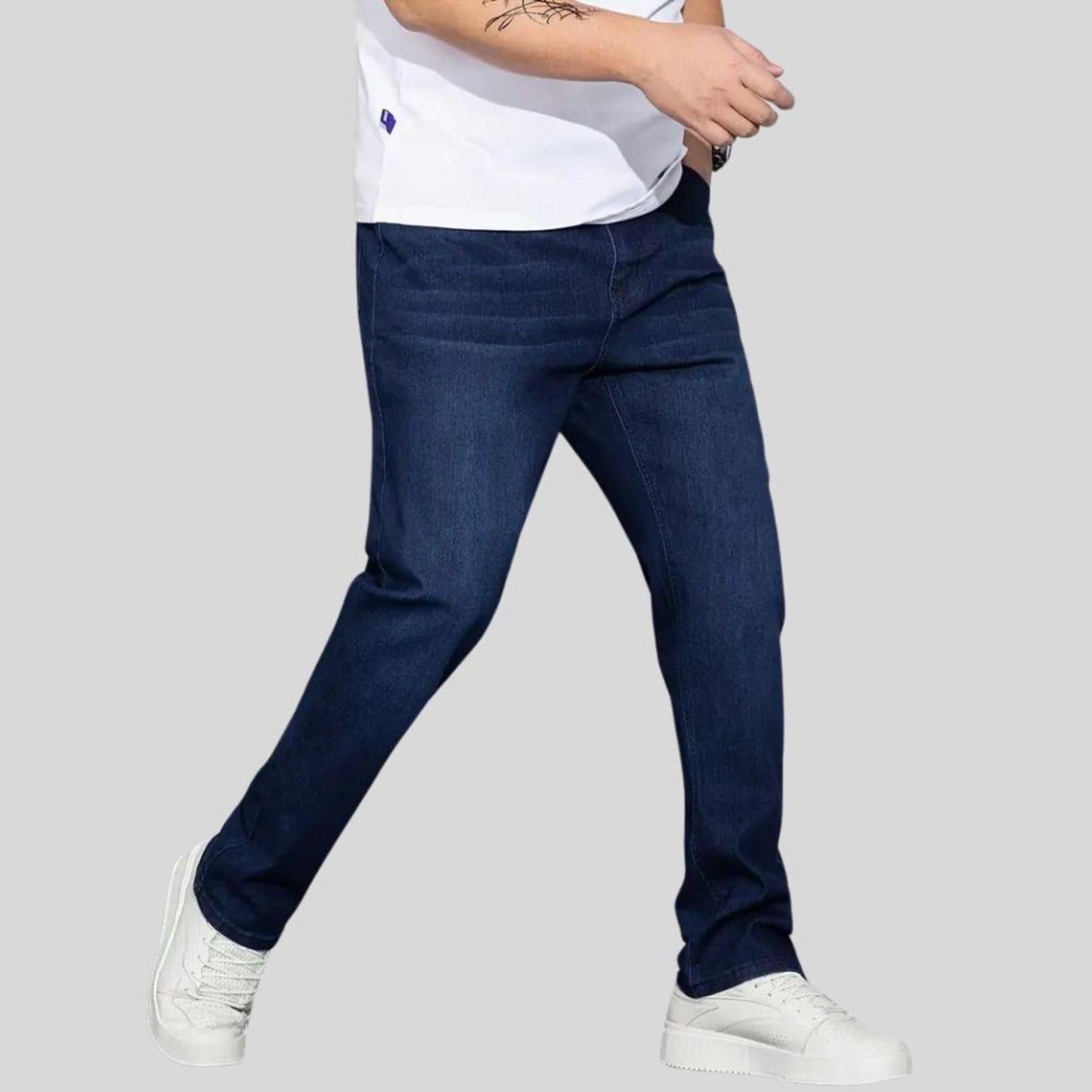 Vista 2 Kit 2 Calças Masculina Lavagem Escuro Skinny com Elastano TEX JEANS jeans
