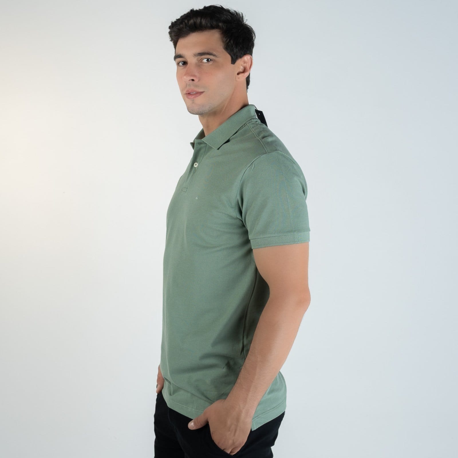 Vista 2 Camisa Polo Aramis Claro Aramis verde