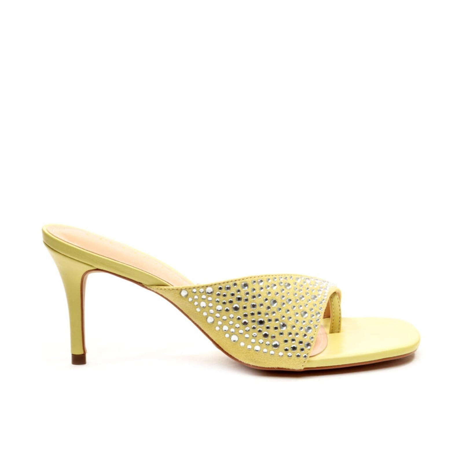 Vista principal Tamanco Couro Salto Médio Cecconello 2546006-2 Cecconello amarelo