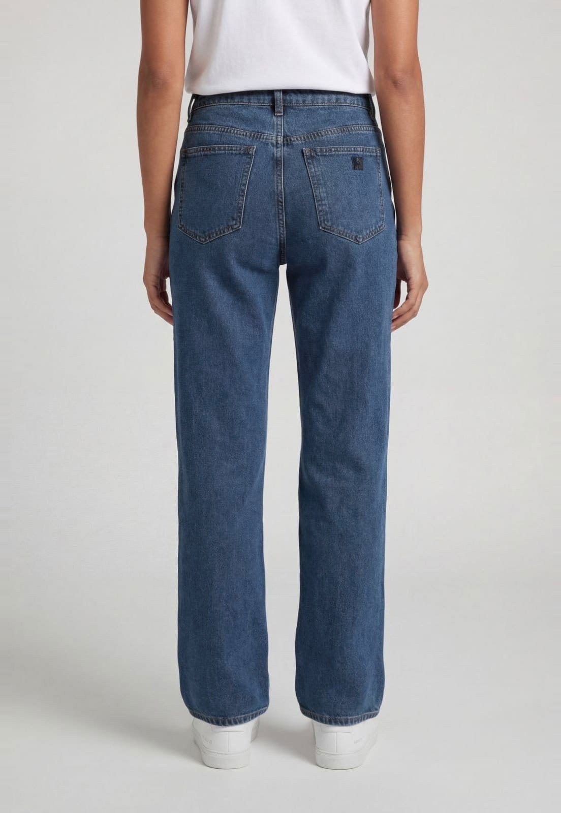 Vista 2 Calça Jeans Feminina Forum Cintura Média Forum azul