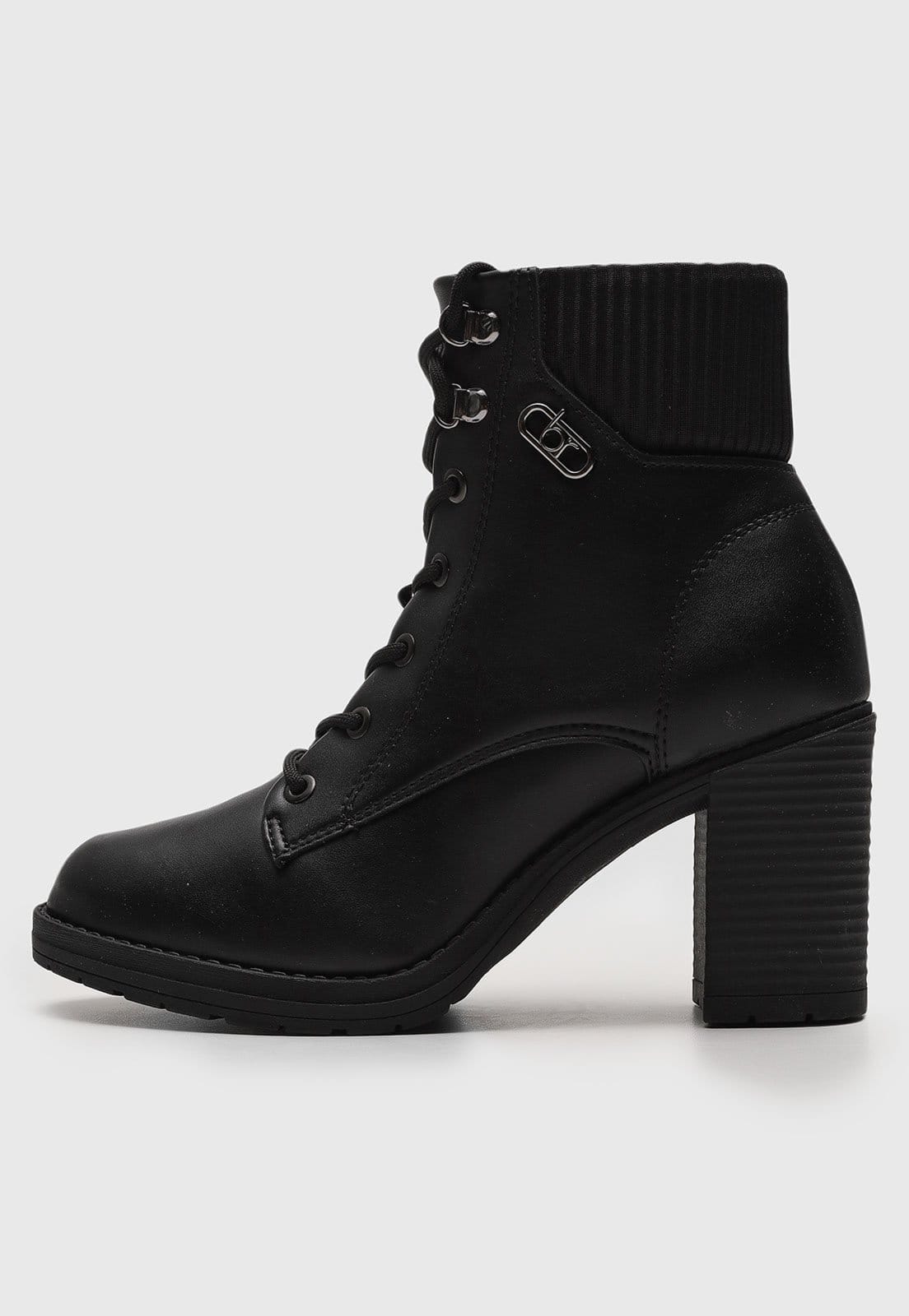 Bota Coturno Beira Rio Salto Grosso Preta