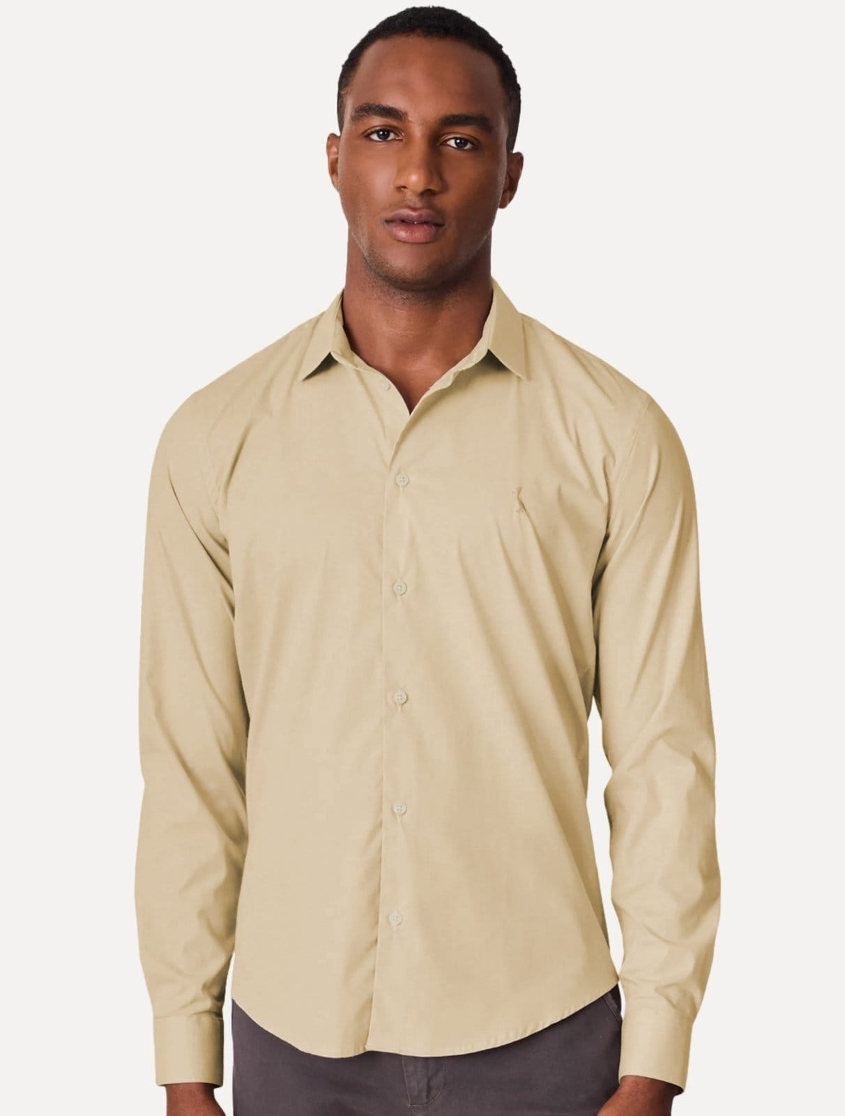 Camisa Reserva Masculina Nova Paraty Caqui Escuro