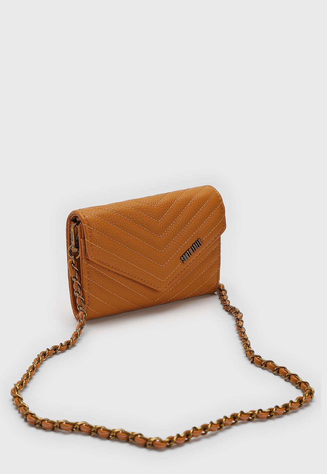 Vista 2 Carteira Transversal Santa Lolla Matelassê Amarela Santa Lolla amarelo