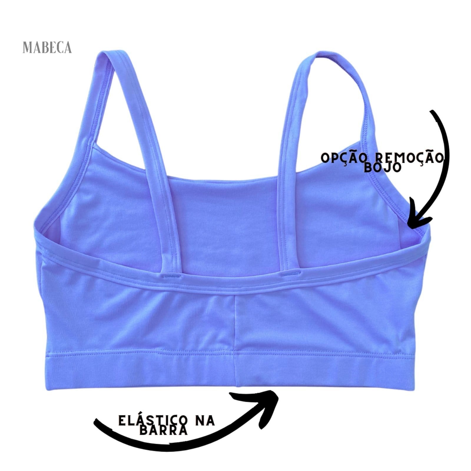 Vista 2 Kit 3 Top com Bojo removivel Top com alça para academia REF167 Doce Encanto bege/laranja/lilás/preto/rosa/roxo/verde/vermelho