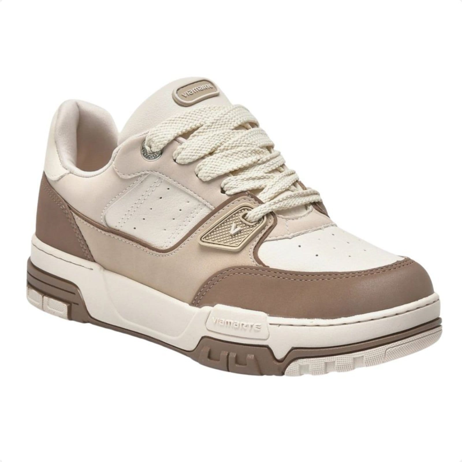 Vista 2 Tênis Moda Casual Feminino Via Marte Bege VIA MARTE marrom