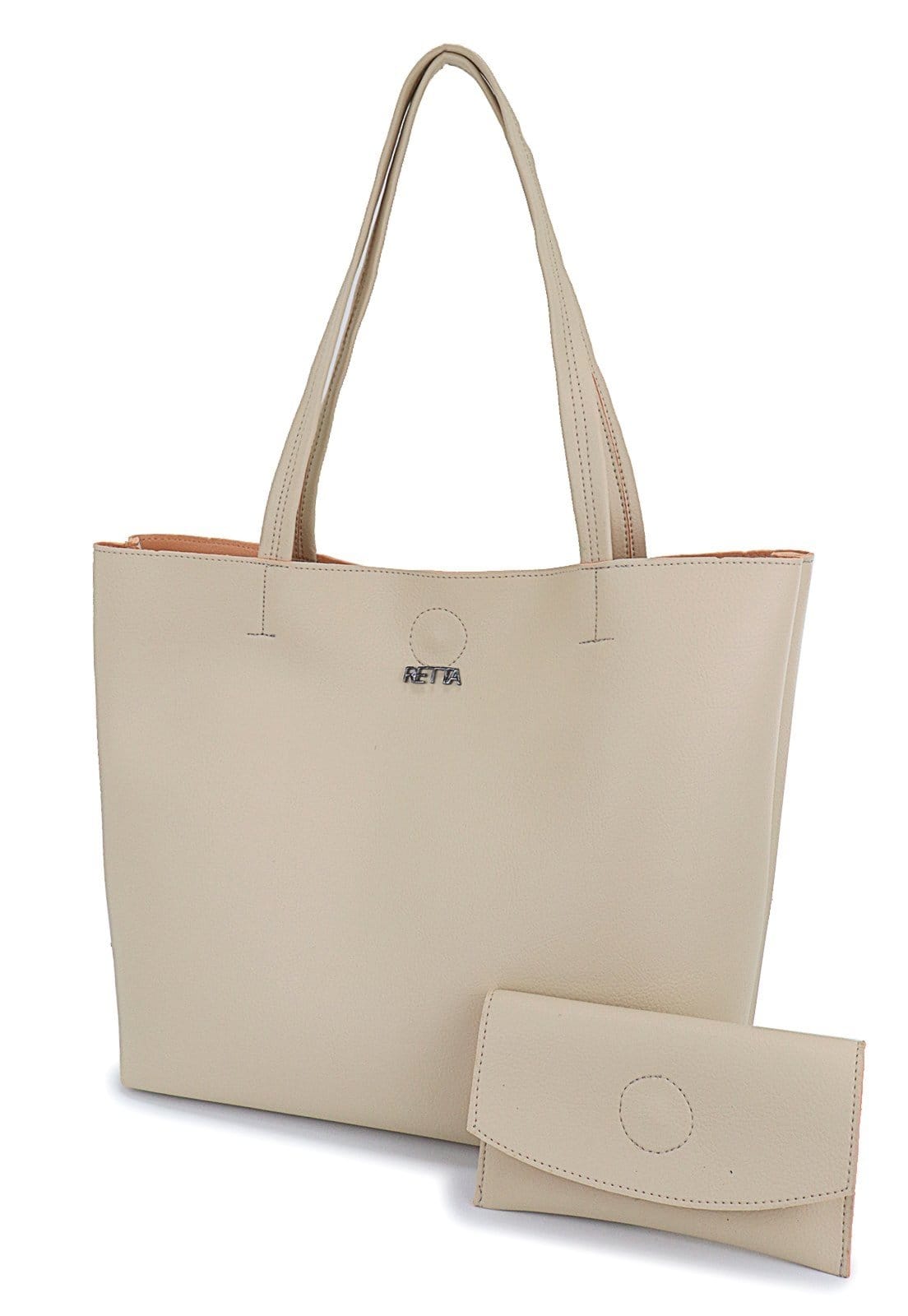 Vista principal Bolsa Sacola Feminina Dia a Dia de Ombro Tira Colo Retta Oficial Marfim Retta Oficial off-white