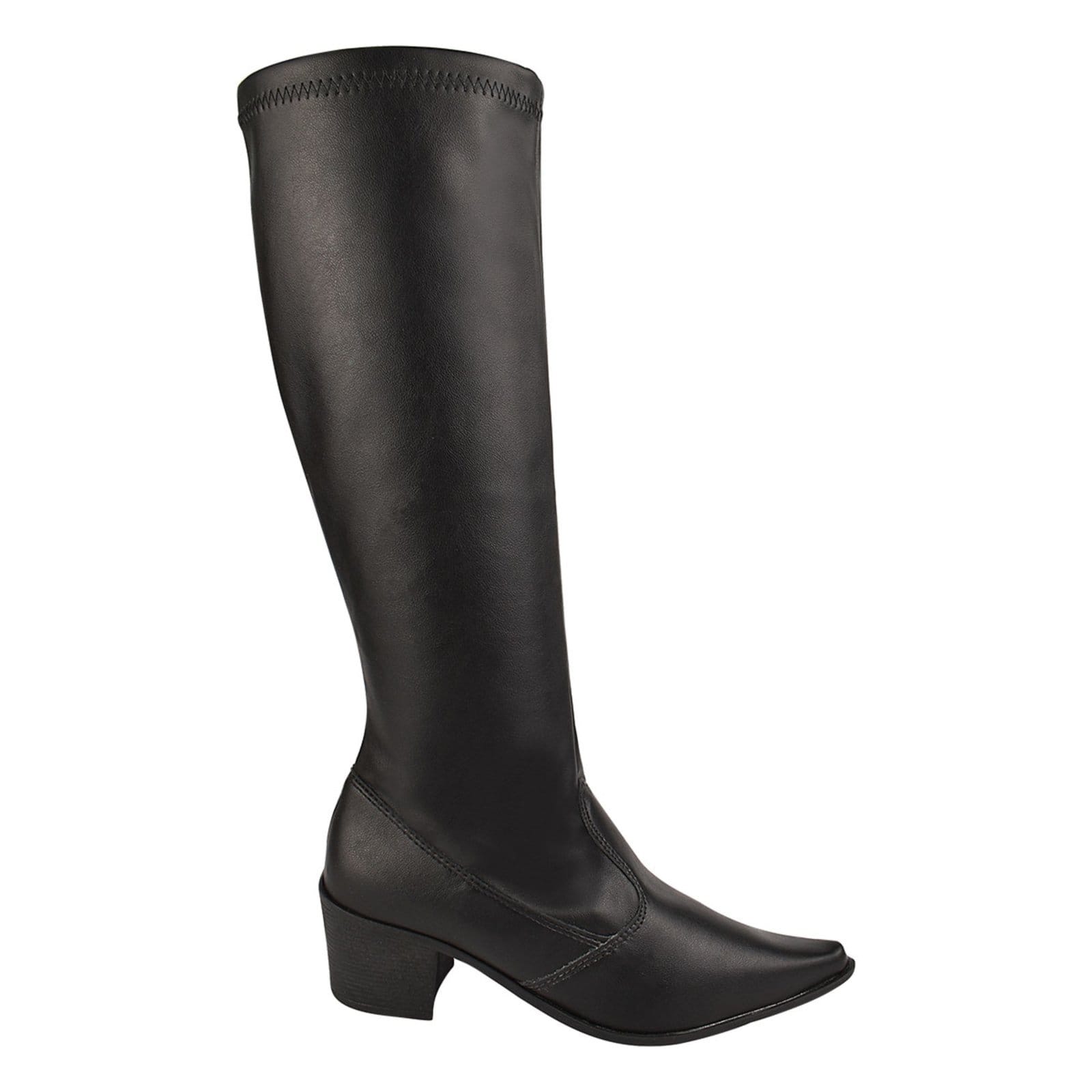 Vista principal Bota Feminina Over Cano Alto Longo The Knee Confortável Moda ZATURE STORES preto