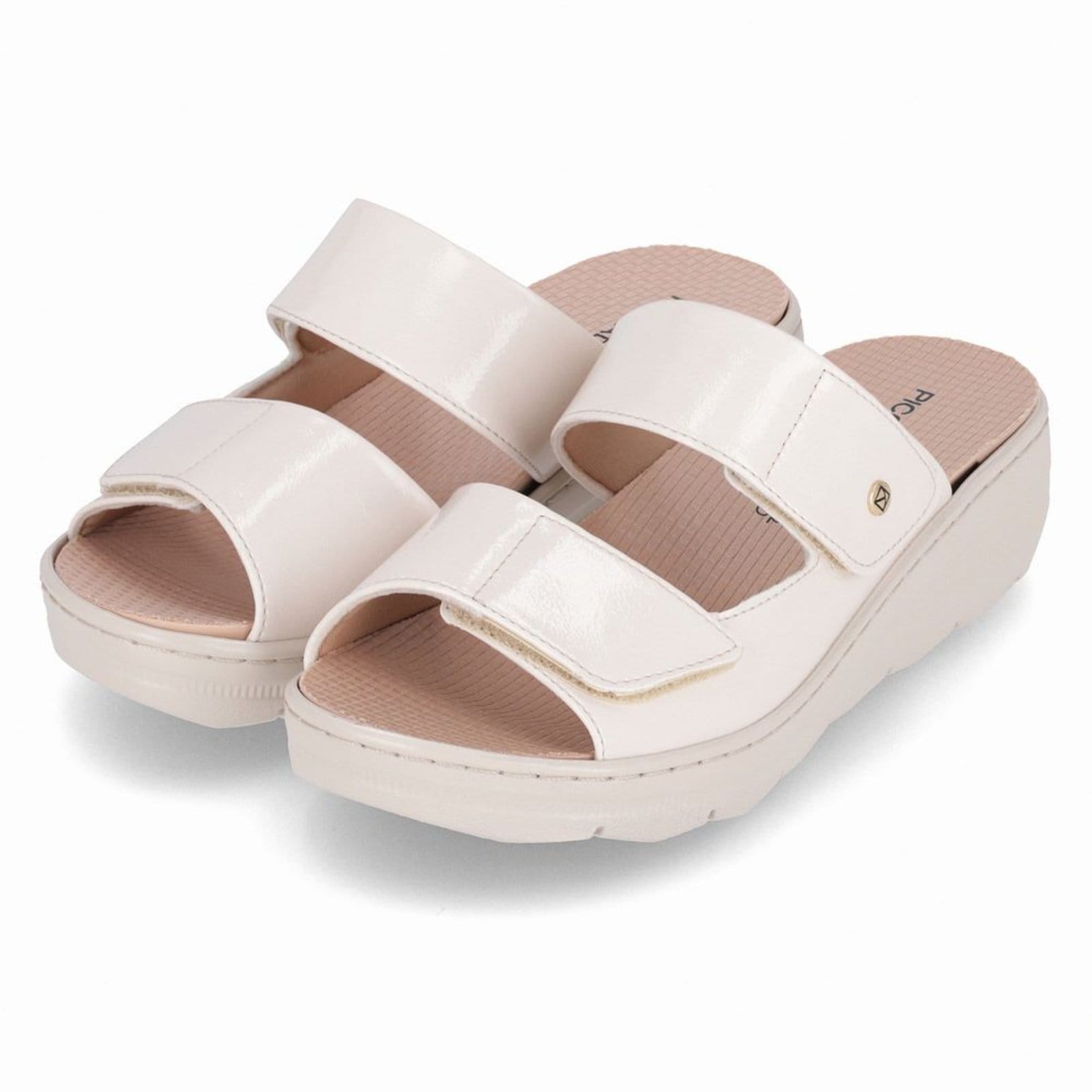 Vista 2 Tamanco Spa Anabela Médio Off White Piccadilly branco white