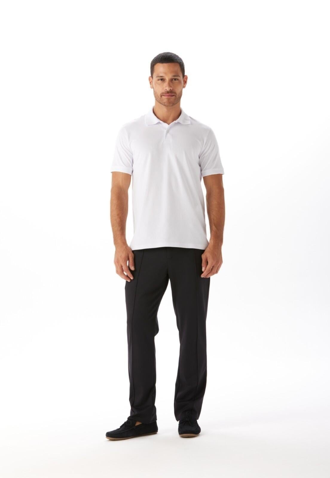 Calça Slim Com Nervuras Traymon