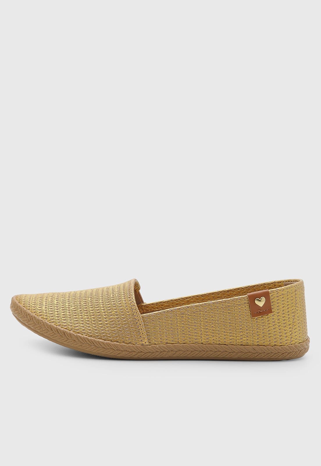 Sapatilha Feminina Moleca Textura Tramado Amarela