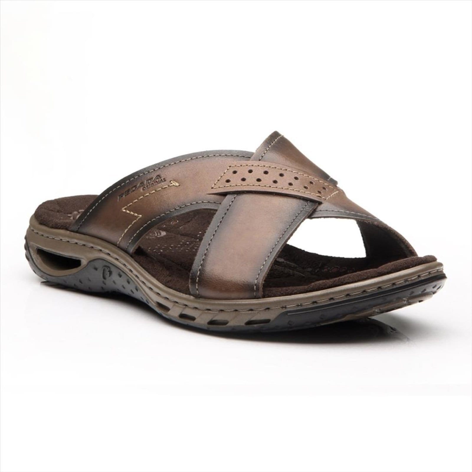 Vista 2 Chinelo Pegada Masculino Couro 131661 PEGADA preto