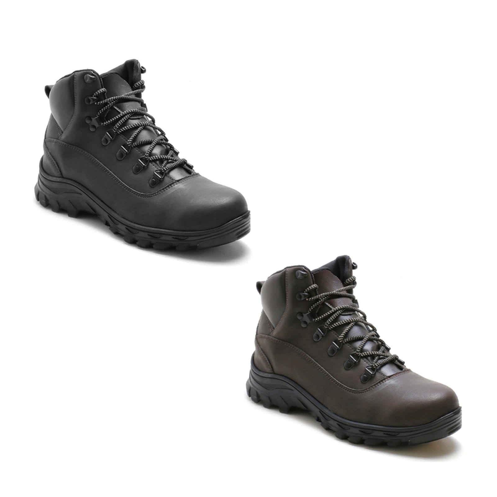 Kit 2 Pares Tenis Trilha Masculina Bota Adventure Confortavel Resistente Marrom Preto