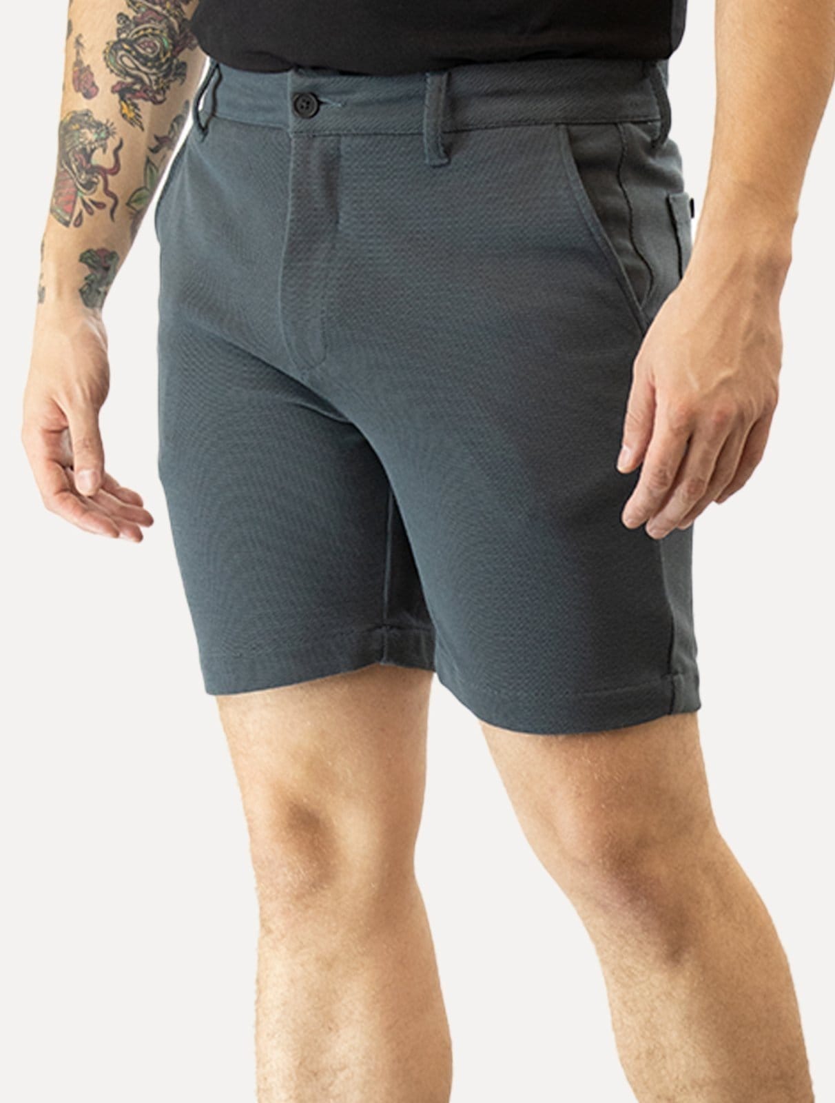 Bermuda Foxton Masculina Texture Petróleo