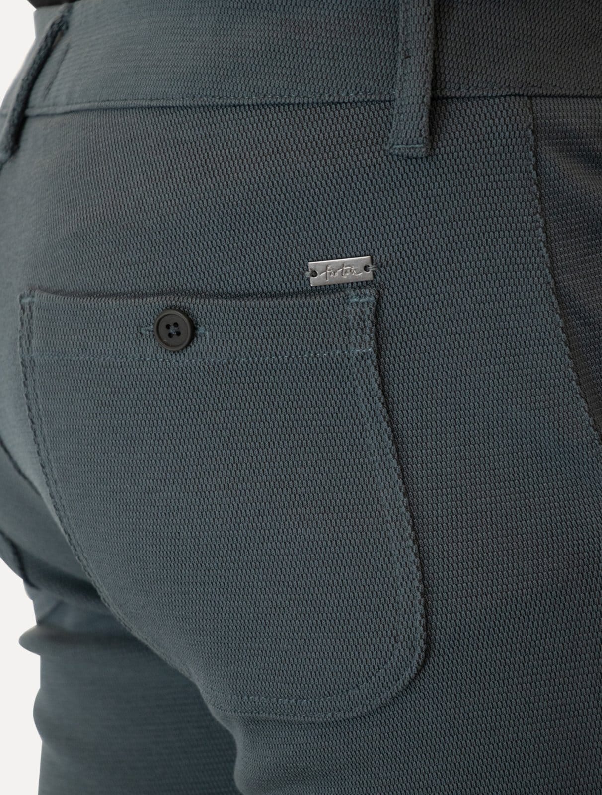 Vista 2 Bermuda Foxton Masculina Texture Petróleo Foxton azul