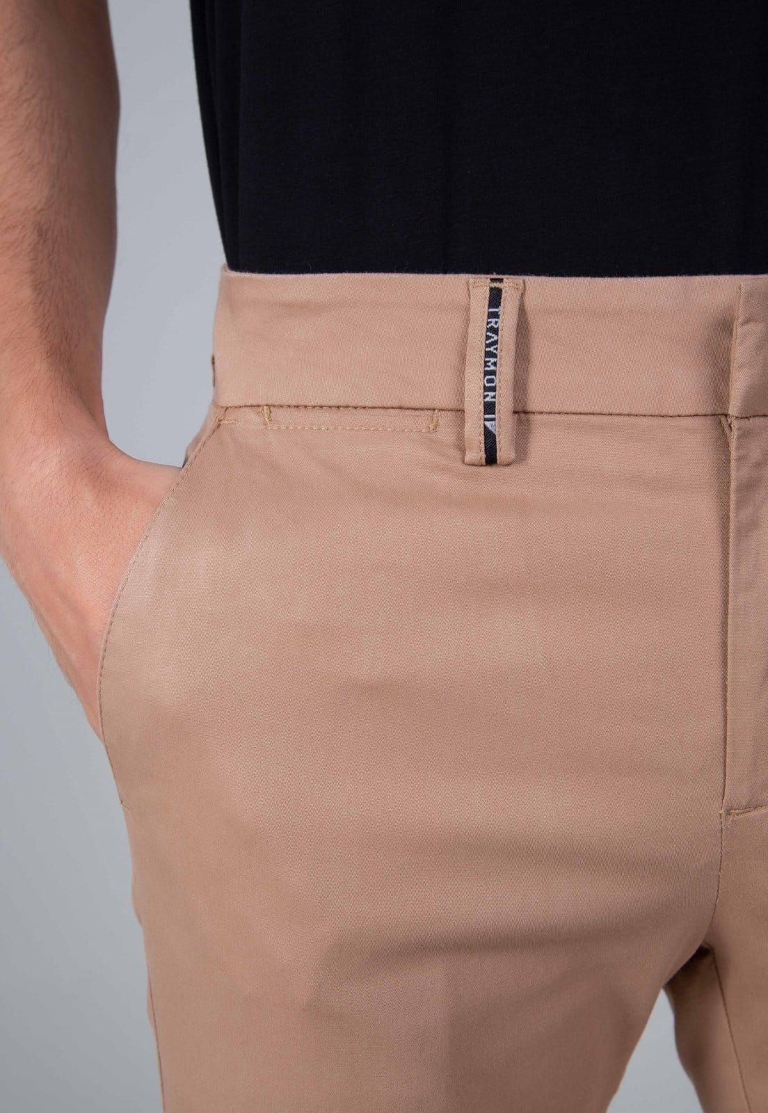 Vista 2 Calça Sarja Traymon Chino Slim Kaki Medio Traymon cáqui kaki