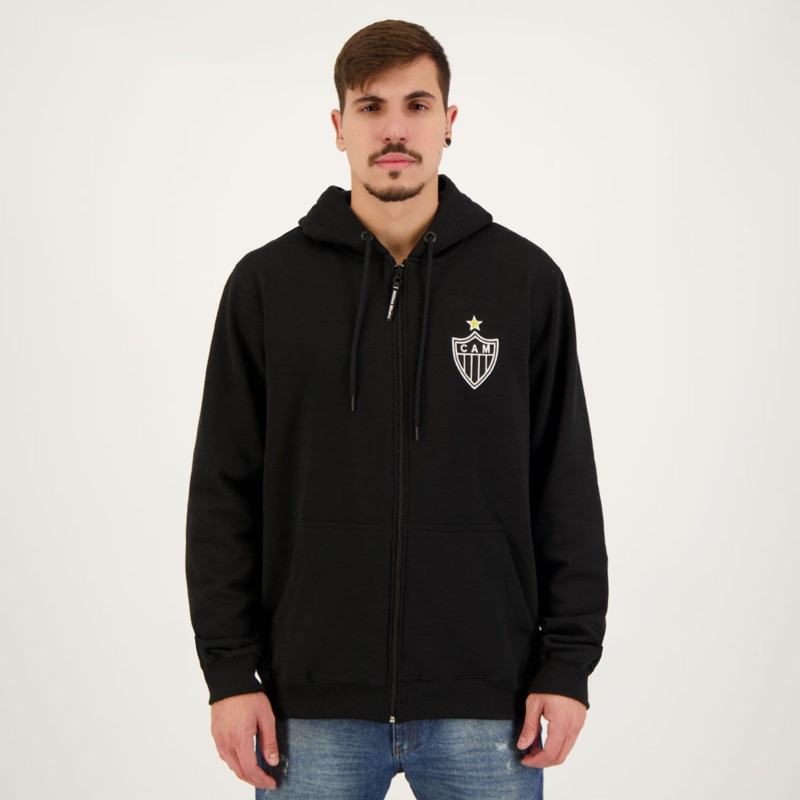 Jaqueta Atlético Mineiro Moletom Preta