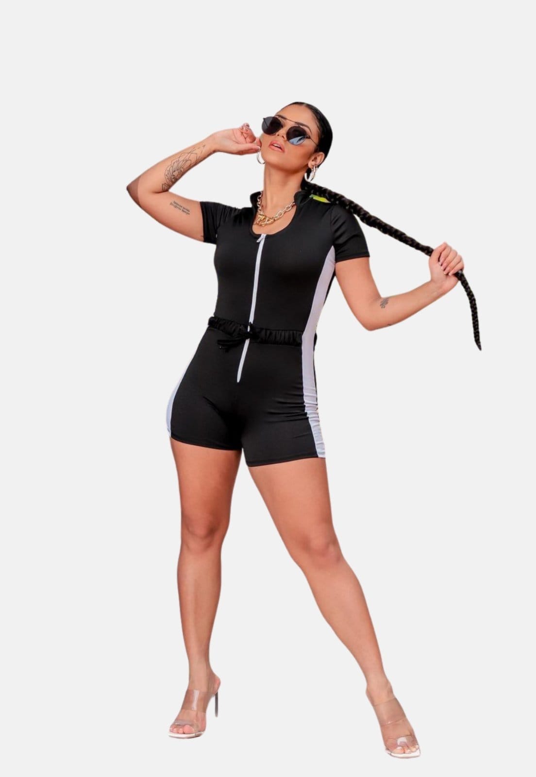 Vista 2 Macaquinho Summer Body Moda Gringa Summer Body preto