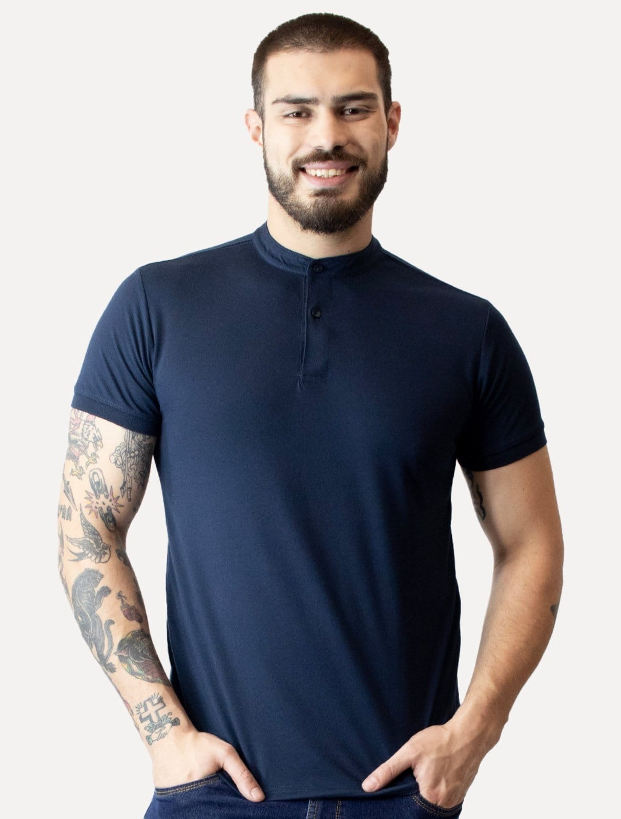 Polo Dixen Masculina Piquet Gola Padre Lisa