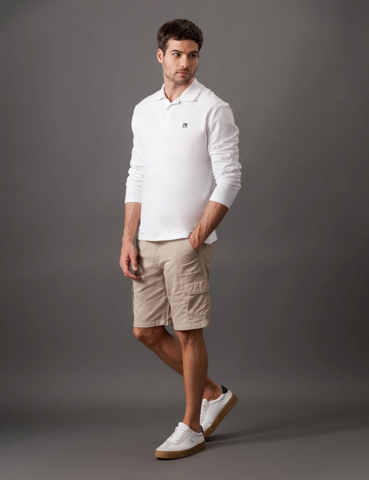 Bermuda Masculina Color Cargo Calvin Klein Jeans - Caqui Claro