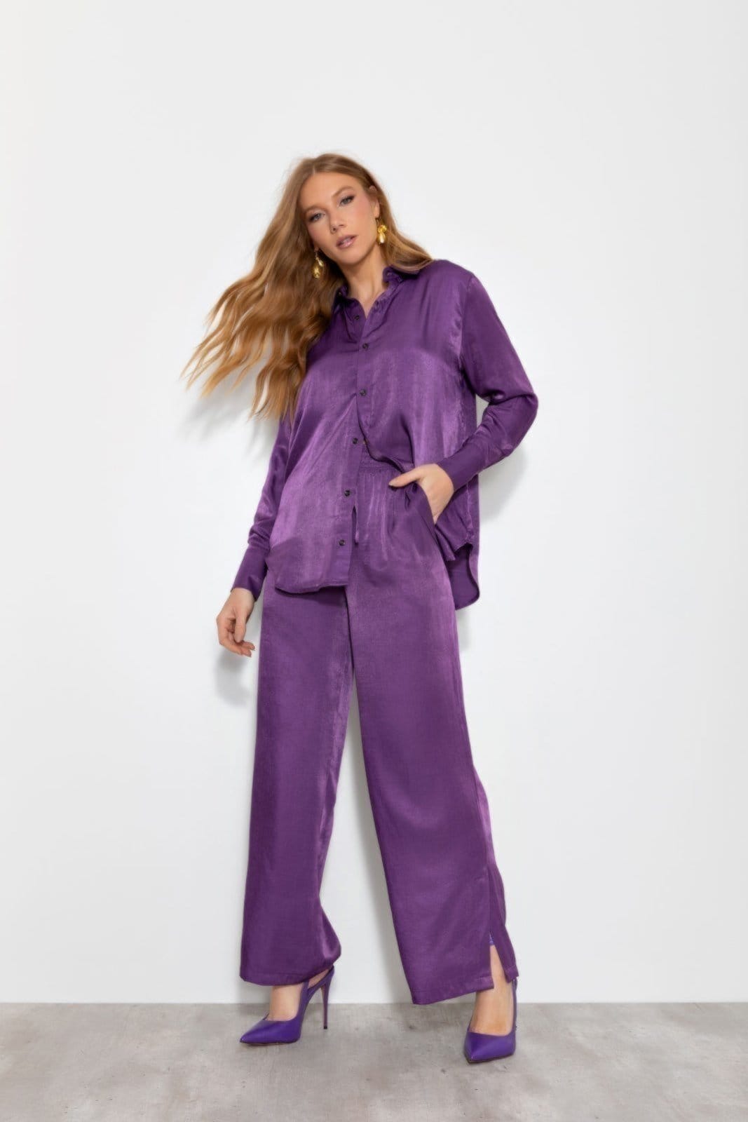 Calça Vanibele Wide Violeta