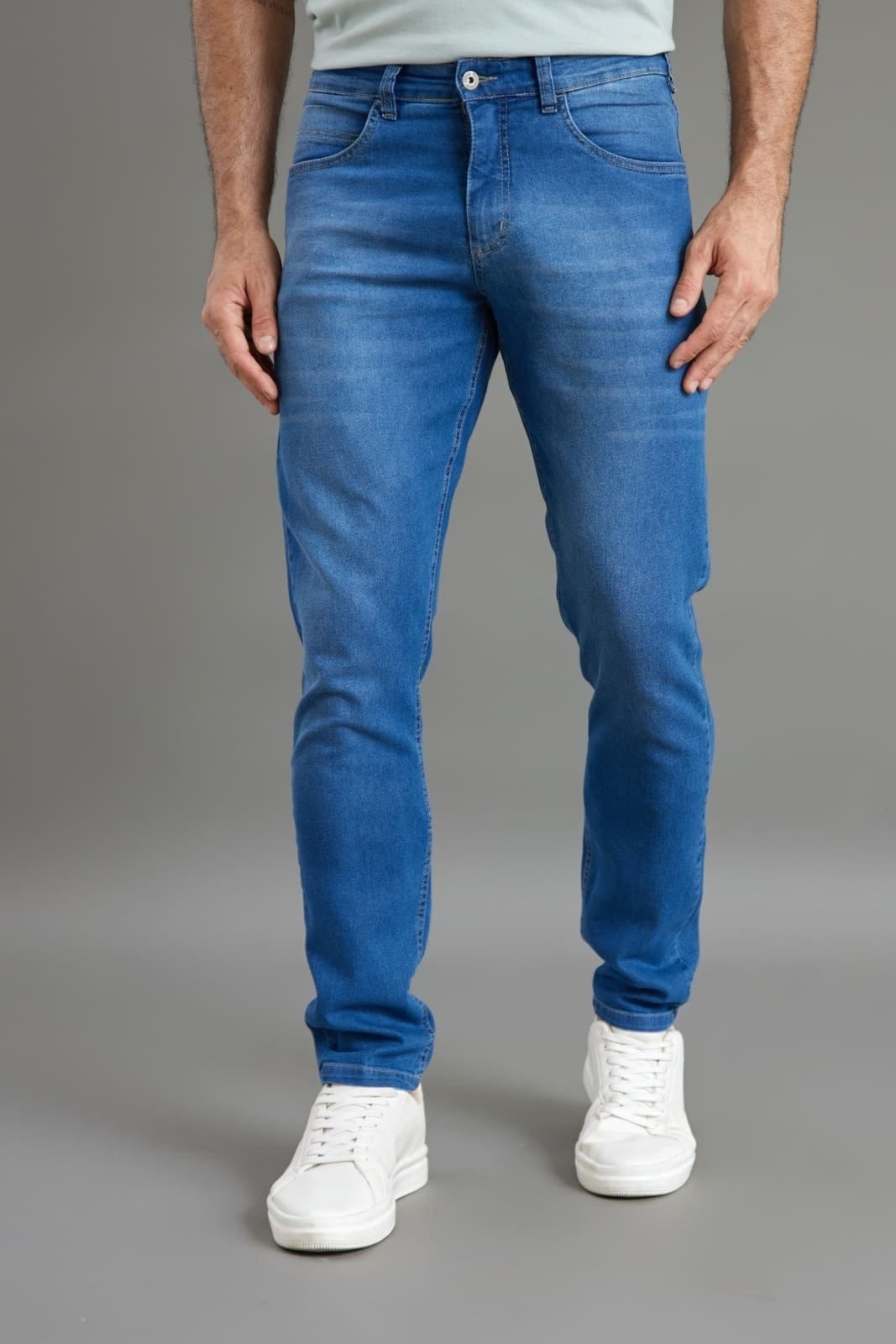Calça Jeans Masculina Slim Fit Basica Five Pockets Lemier