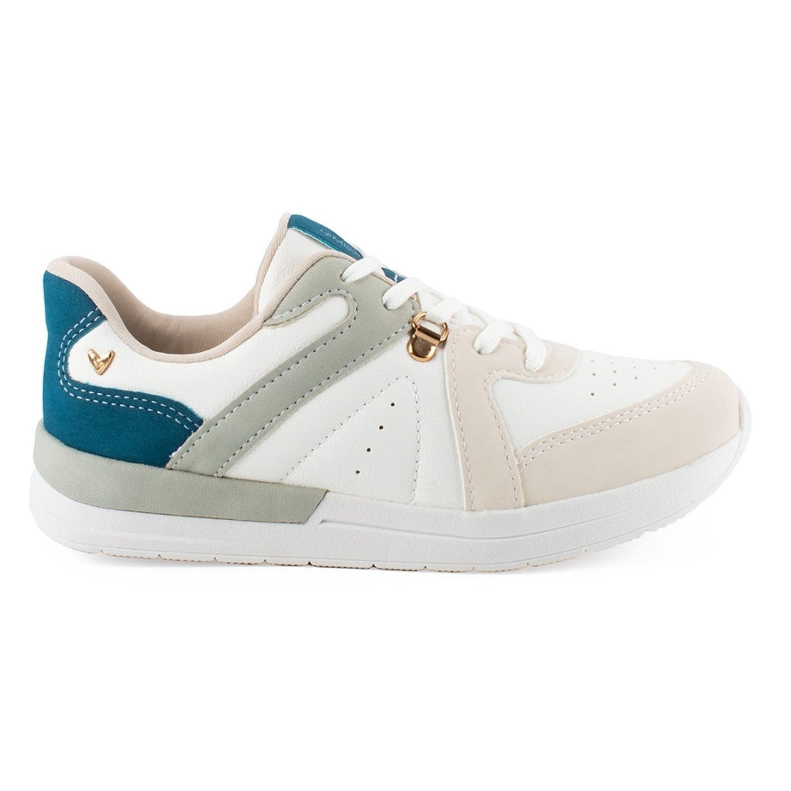 Vista 2 Tênis Jogging Mississipi ME512 Feminino - Branco/Azul MISSISSIPI branco azul