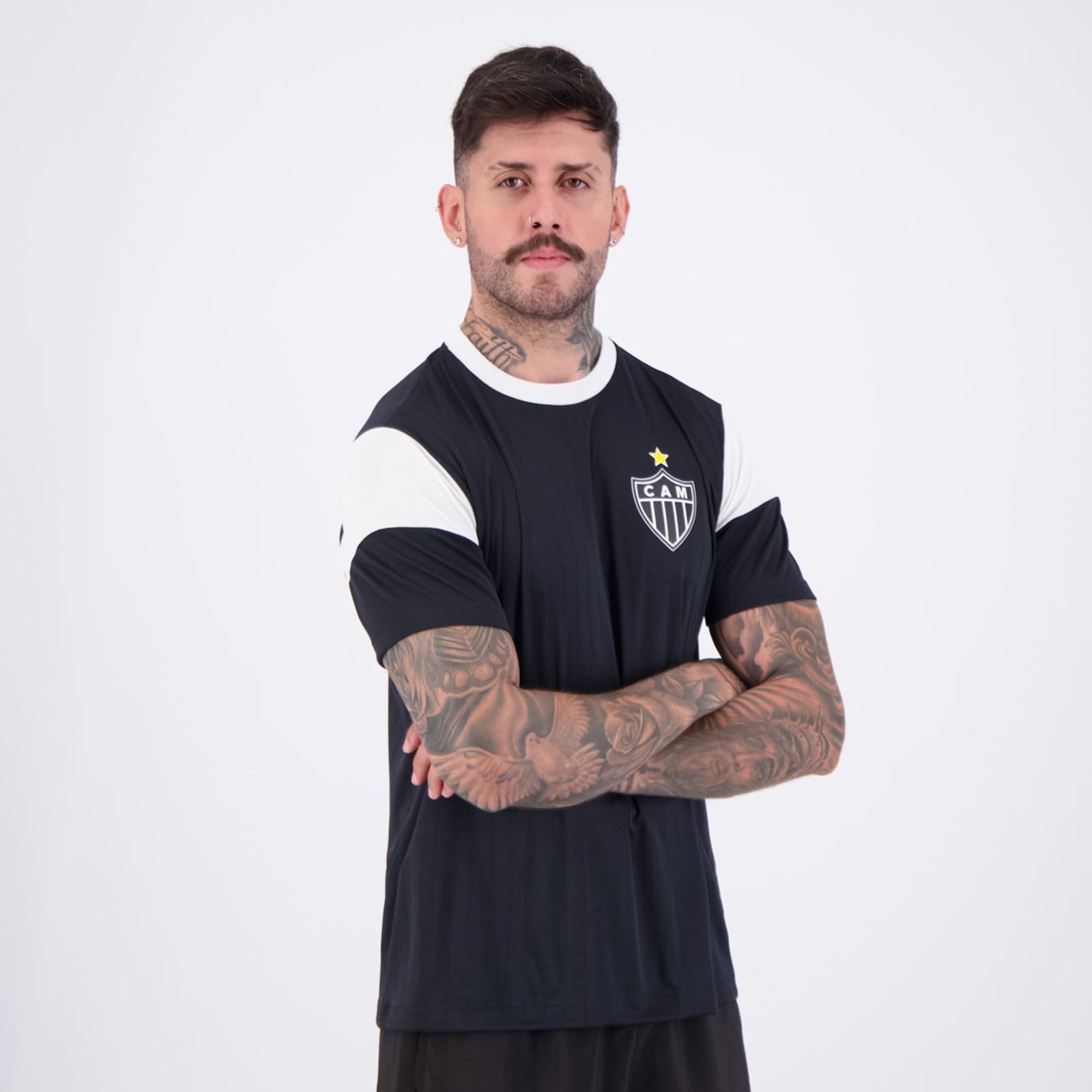 Vista 2 Camisa Atlético Mineiro Estremecer Preta braziline preto