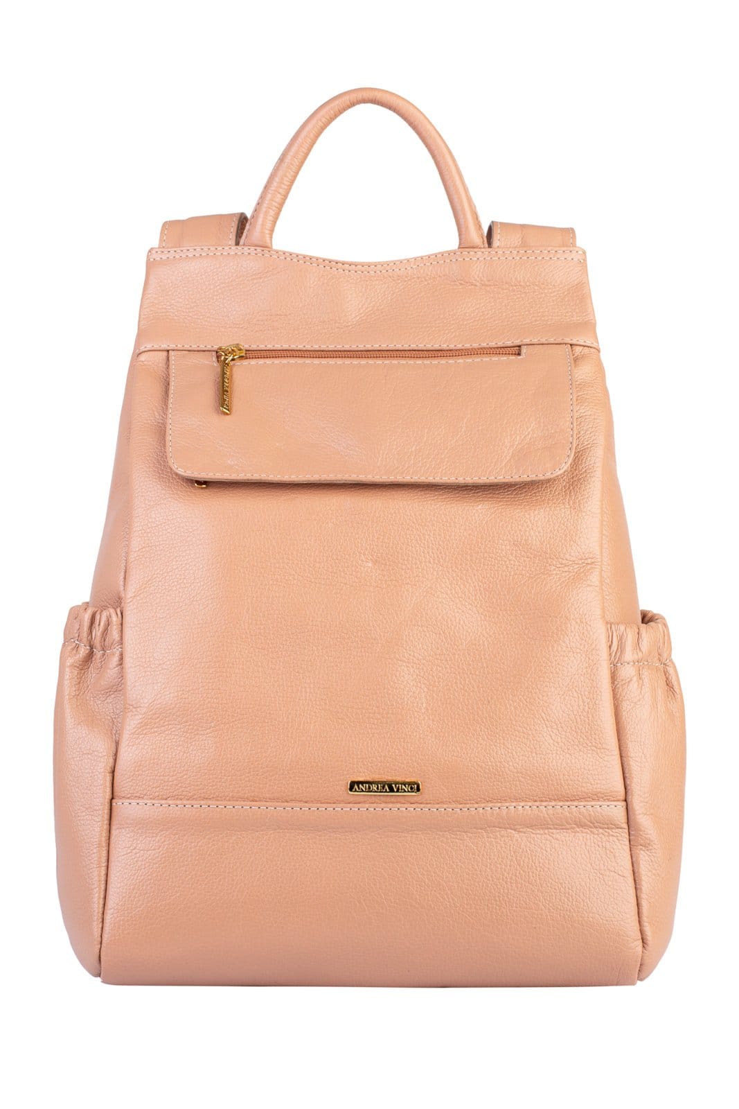 Mochila antifurto de couro liso Suelen