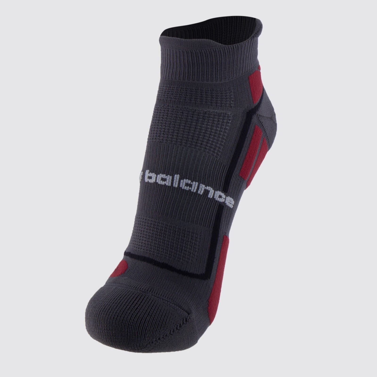 Vista principal Meia New Balance Cano Invisível e Vermelha New Balance cinza