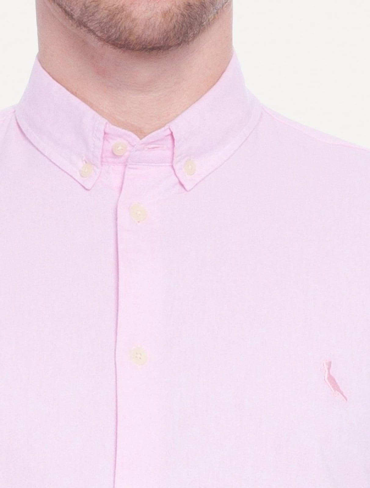 Vista 2 Camisa Reserva Masculina Oxford Color Icon Claro Reserva rosa