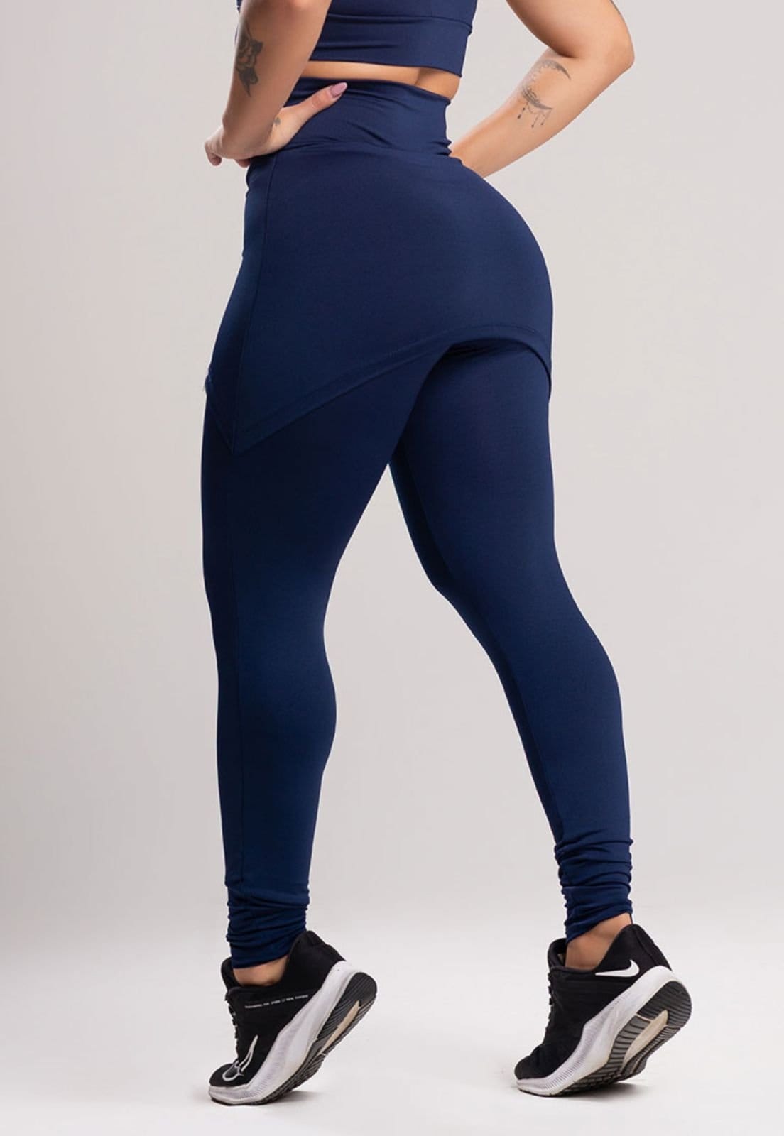 Vista 2 Calça Legging MVB Modas Saia Tapa Bumbum Marinho Mvb Modas azul/azul marinho azul