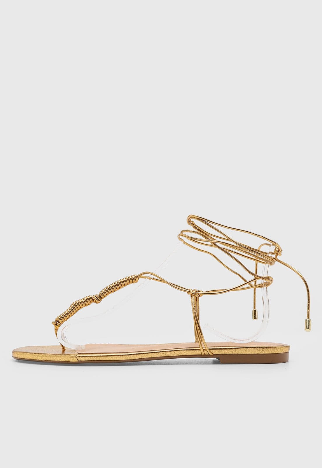 Rasteira Feminina Luiza Barcelos Amarração Dourada