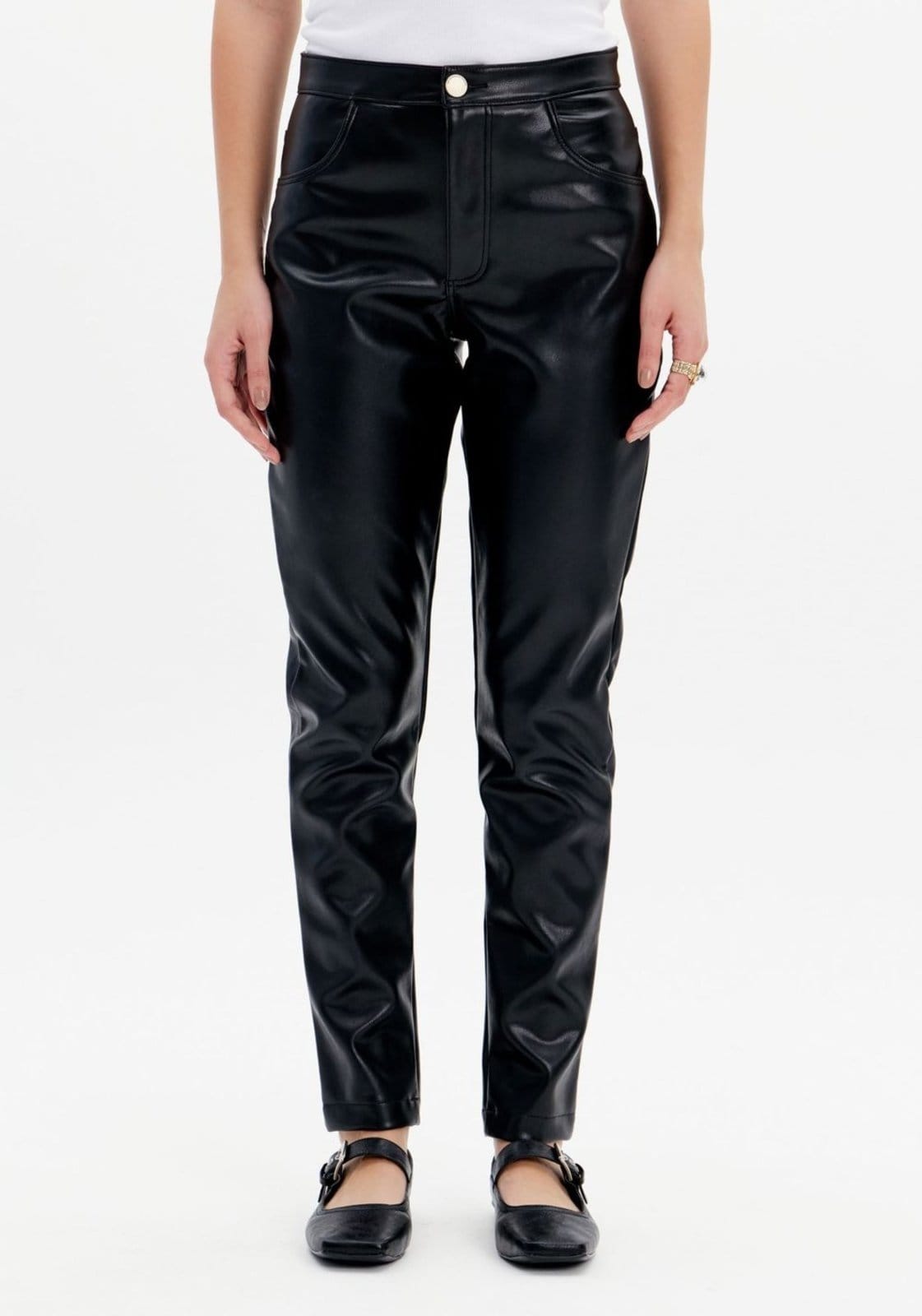 Vista 2 Calça Skinny PU My Favorite Things preto