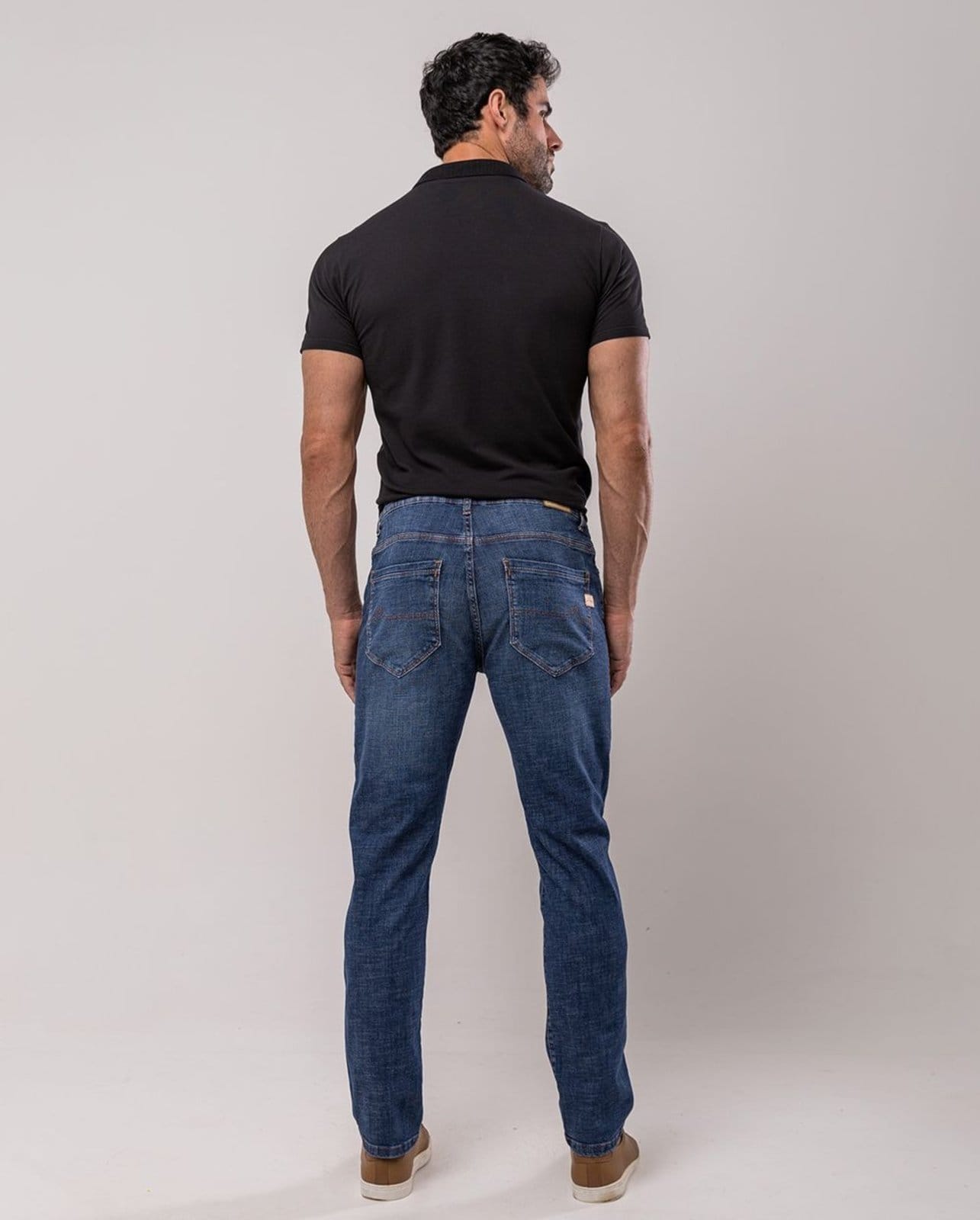 Vista 2 Calça Slim Fit Masculina 24643 Sky Escuro Consciência jeans